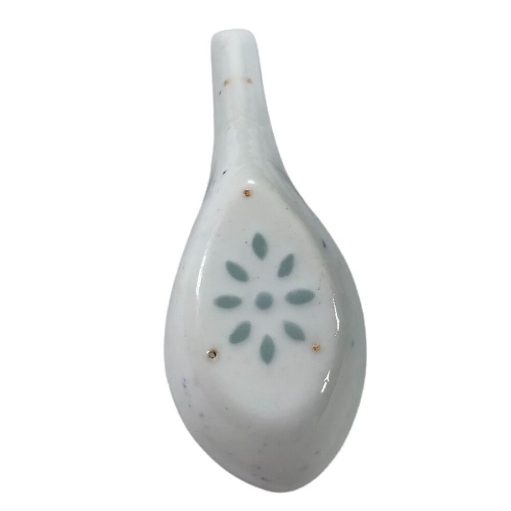 Chinese Rice Eye Grain Bowl Blue White Porcelain Spoon Set Translucent - Picture 9 of 11